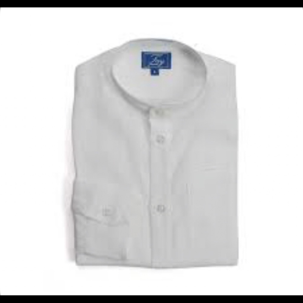 Fay Junior 100% linen dress shirt with round collar. Boys 12 / 153